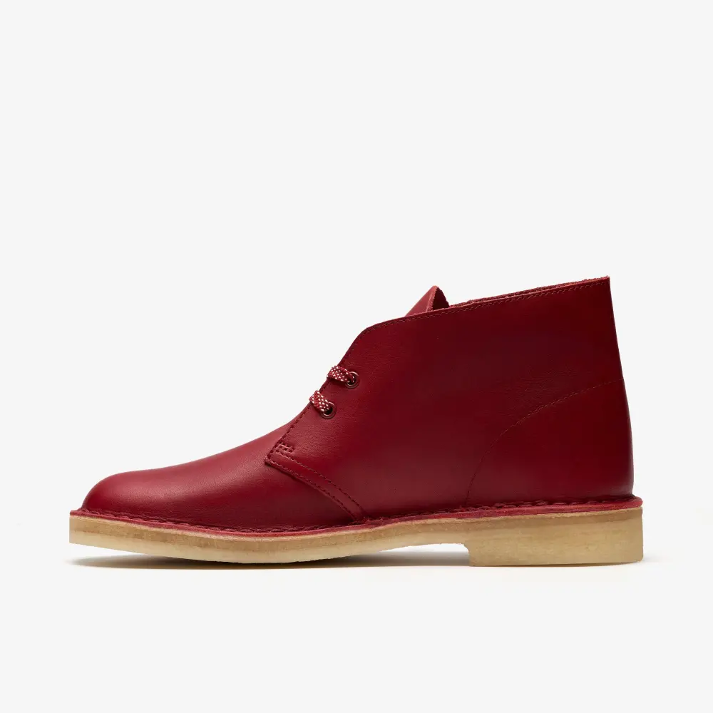 Mens Desert Boot Dark Red Leather online
