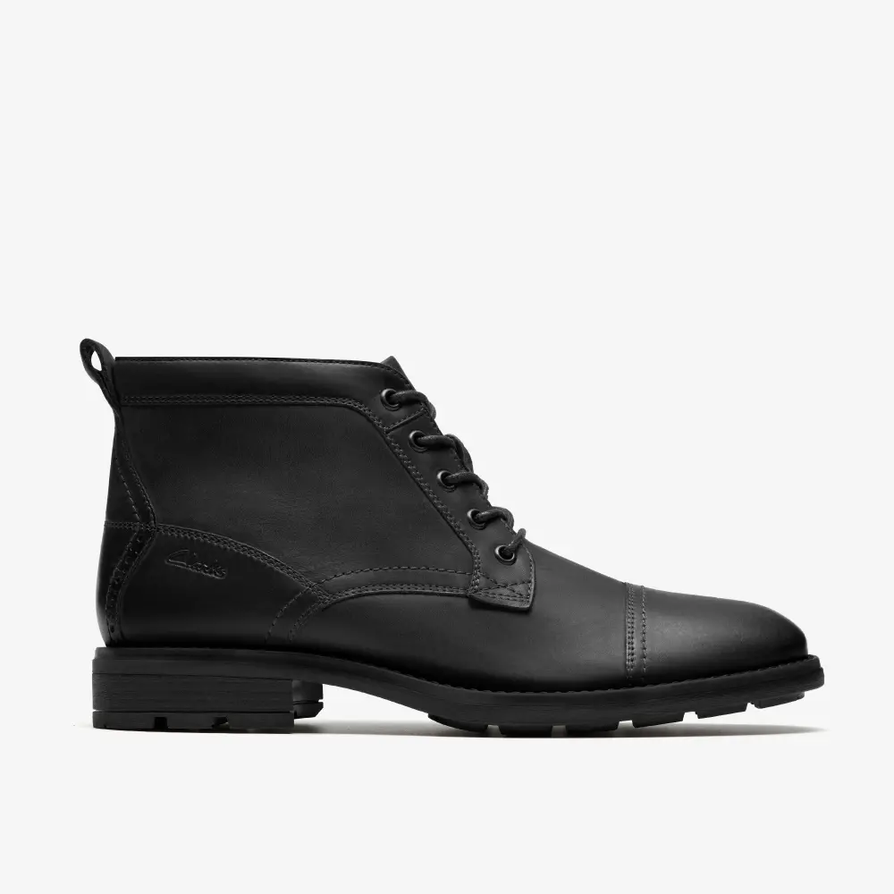 Mens Emmet Zip Black Distressed Boots online