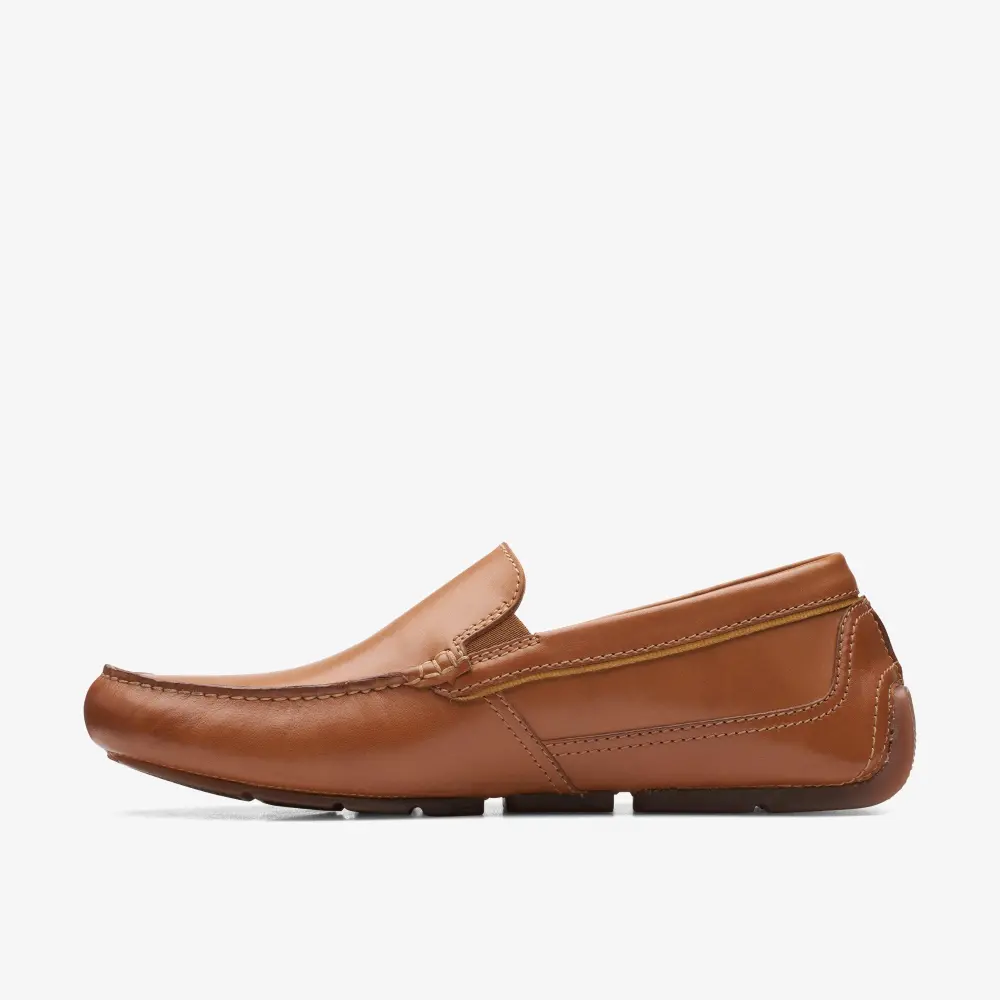 Mens Markman Plain Tan Leather Driver Loafers online