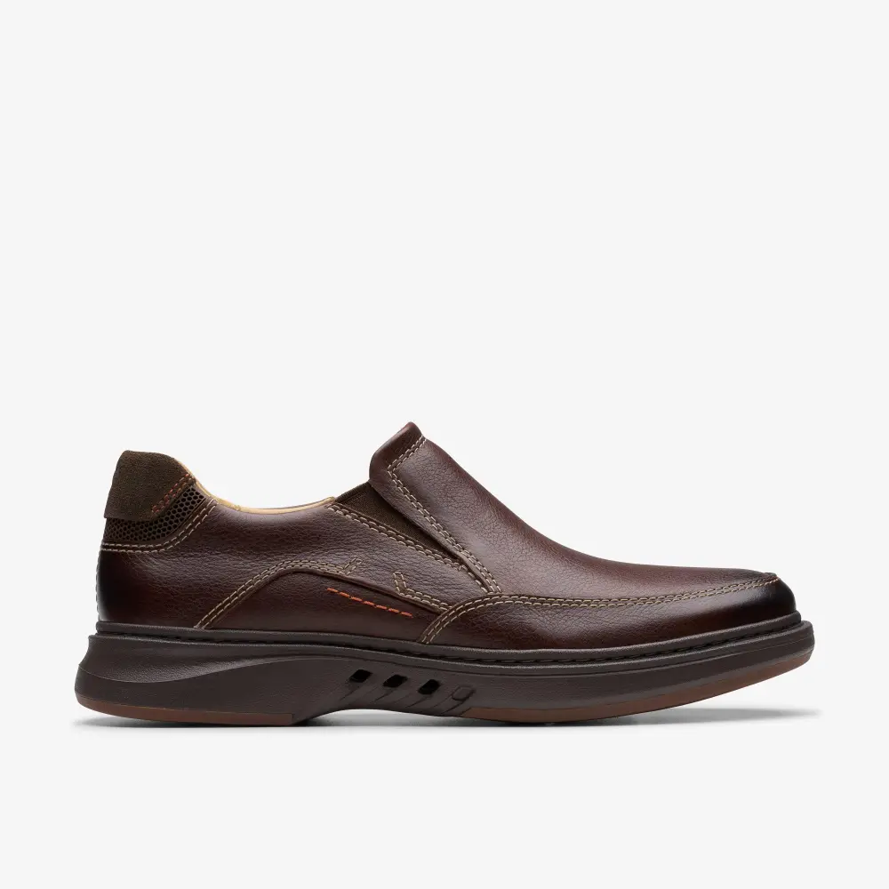 Mens Un Briley Step Mahogany Leather Loafer Shoes Clarks online