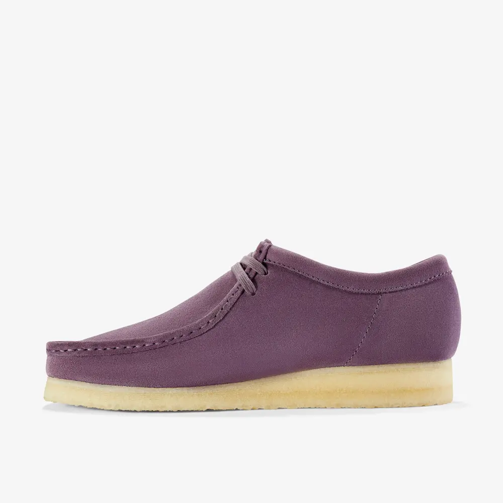 Mens Wallabee Plum Suede Shoes Clarks online