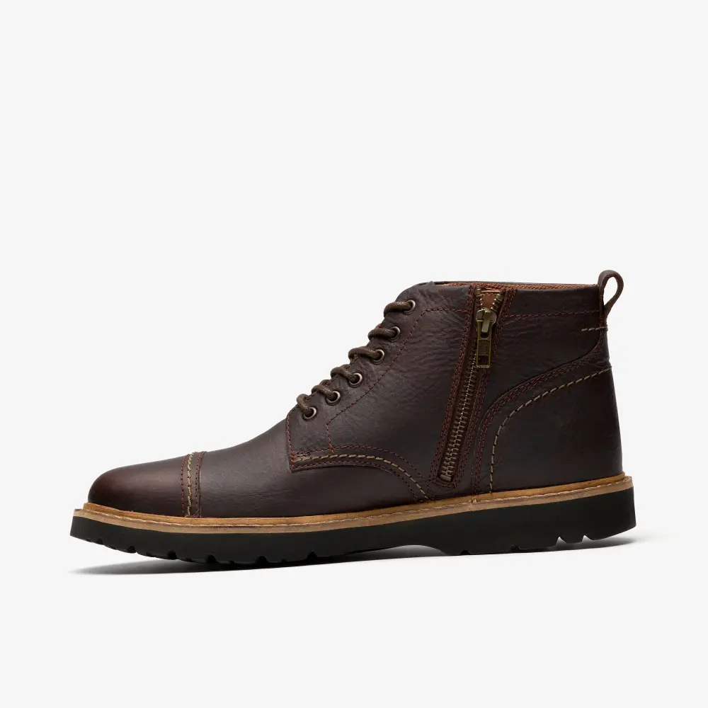 Mens Weltridge Zip Dark Brown Leather Boots online
