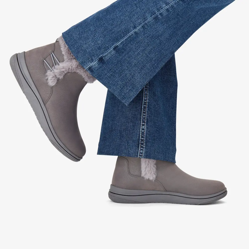 Womens Breeze Fur Dark Grey Ankle Boots online