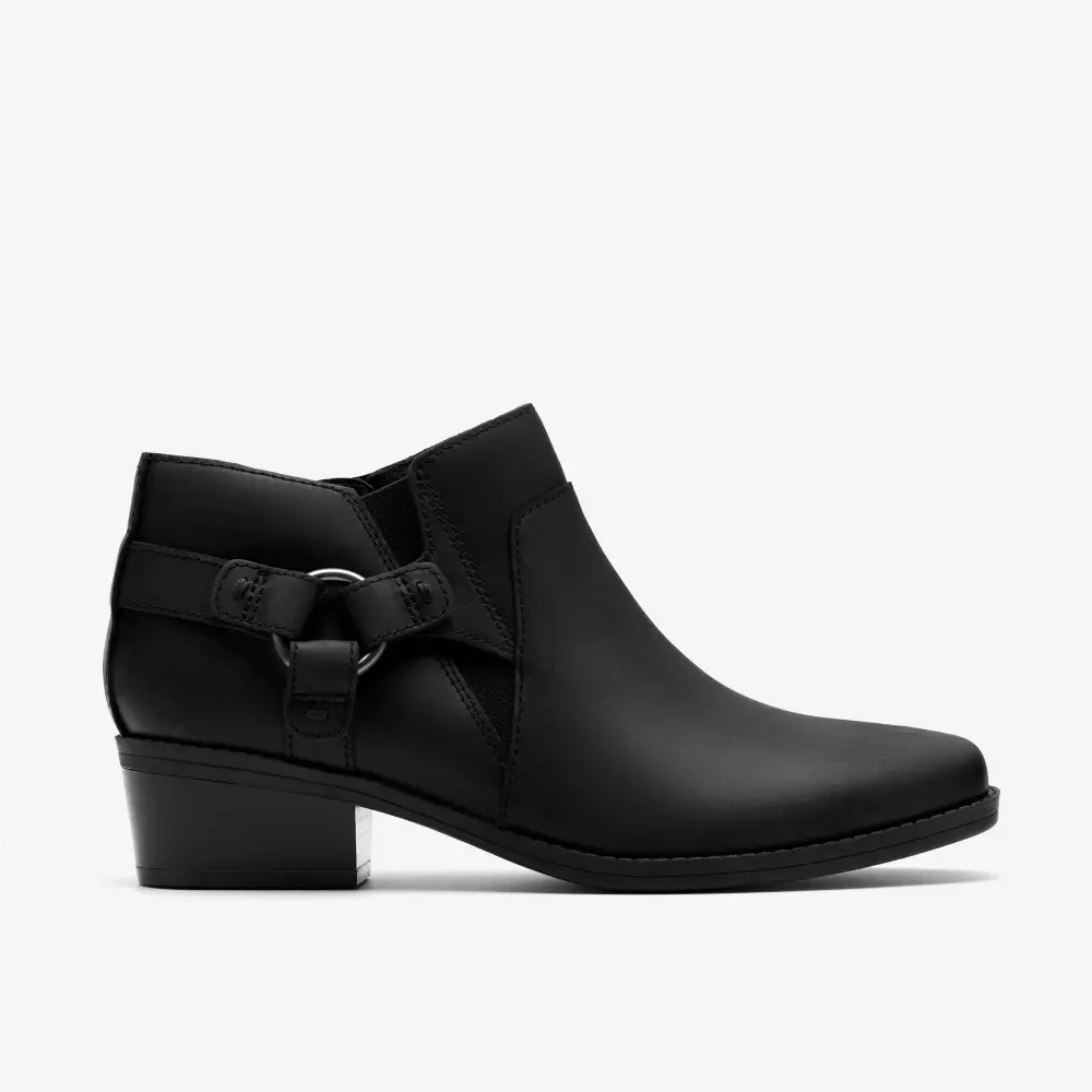 Womens Danyelle Gema Black Oily Leather Ankle Boots online