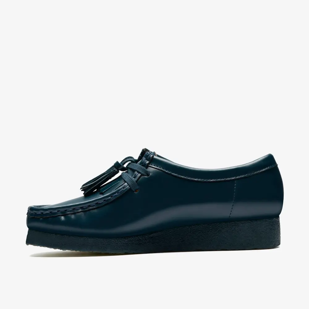Womens Dark Teal Leather Wallabees online