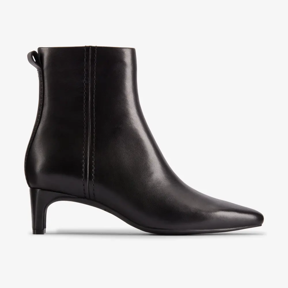Womens Edina Up Black Leather Ankle Boots online