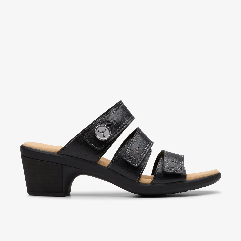 Women’s Emily 2 Adella Black Leather Heeled Sandals online