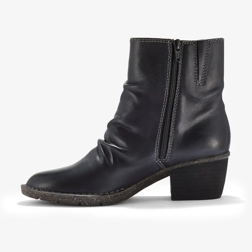 Womens Kastela Zip Black Leather Ankle Boots online