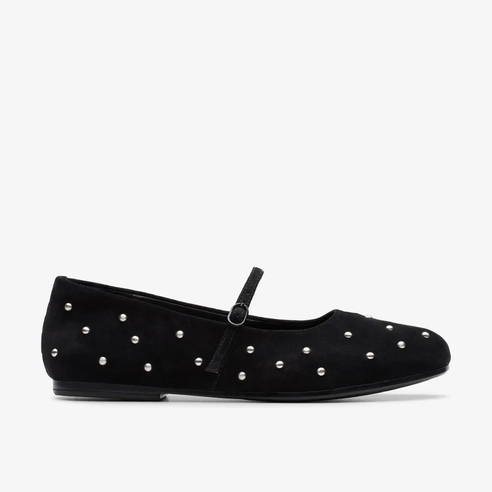 Womens Livia Stud Black Suede Mary Janes online
