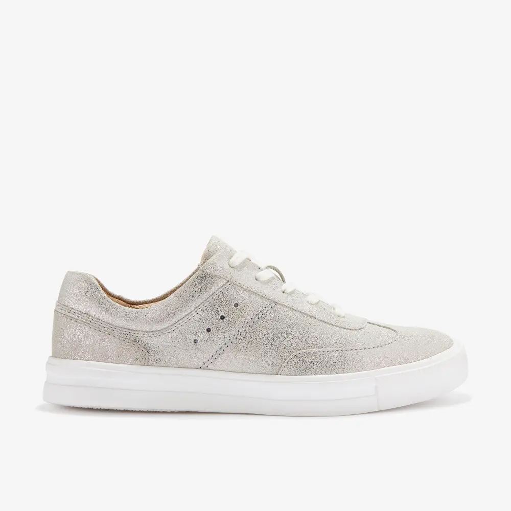 Womens Makea Court Metallic Leather Sneakers online