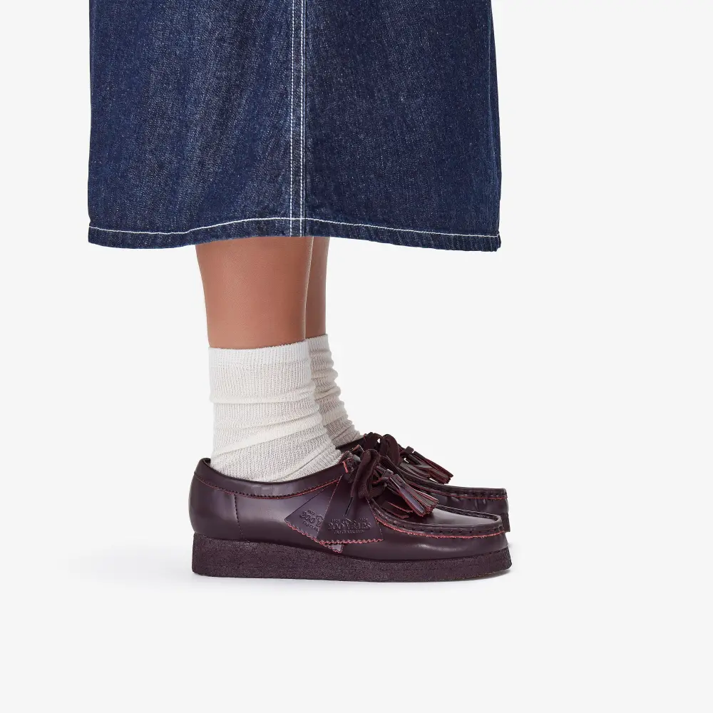 Womens Purple Grape Leather Wallabees online