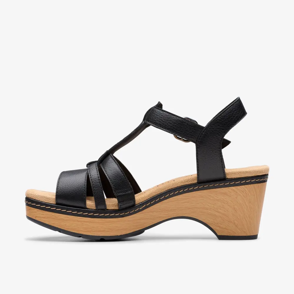 Women’s Seannah Madi Black Leather Wedges online