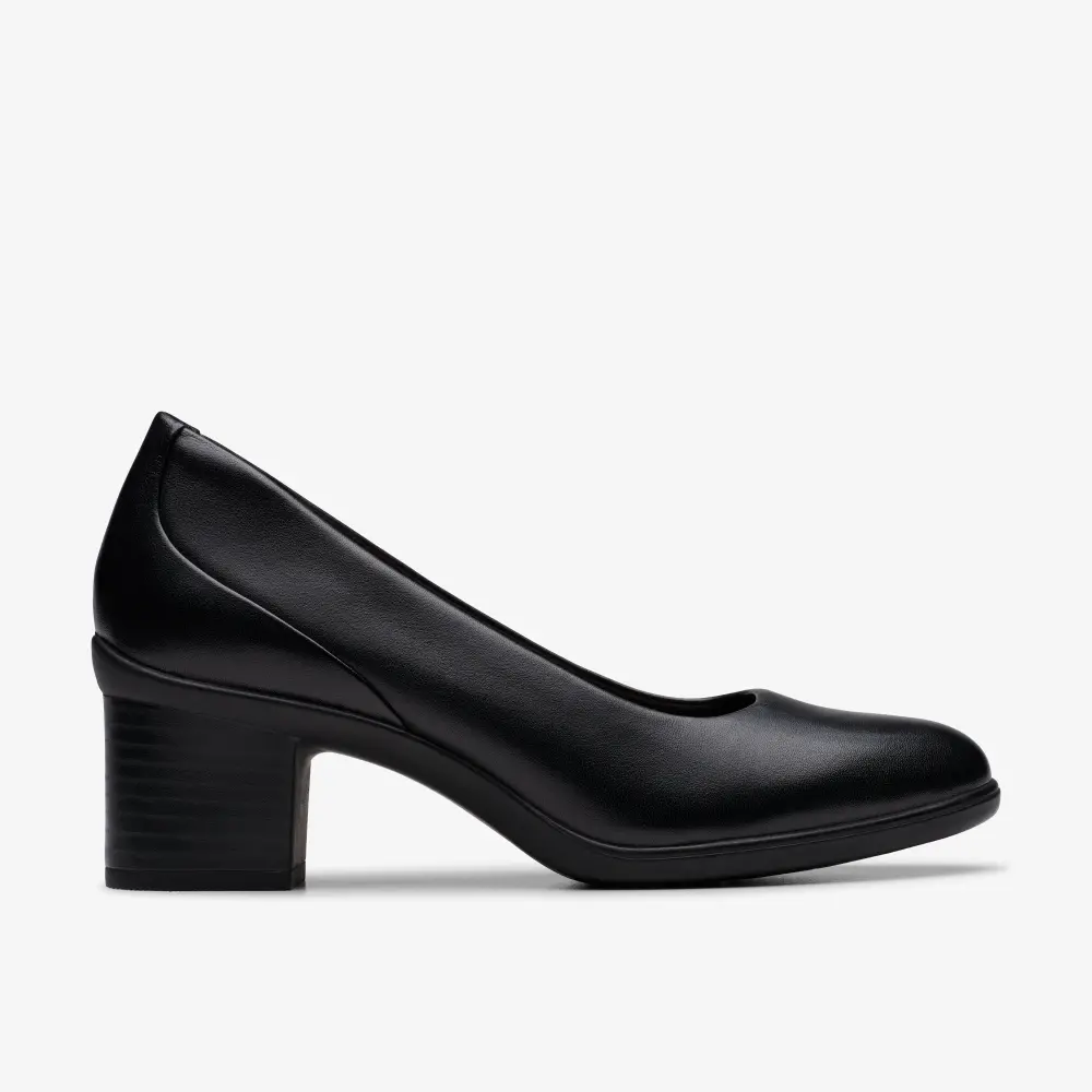 Womens Shaya Poppy Black Leather Pumps online