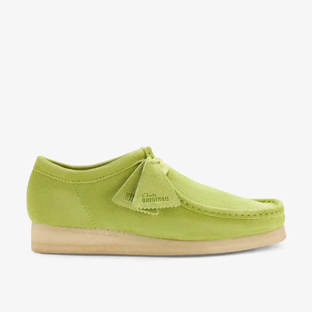 Womens Wallabee. Lime Suede Shoes online